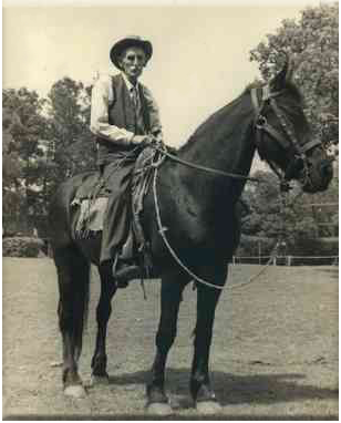 Bill on his horse in his 90s